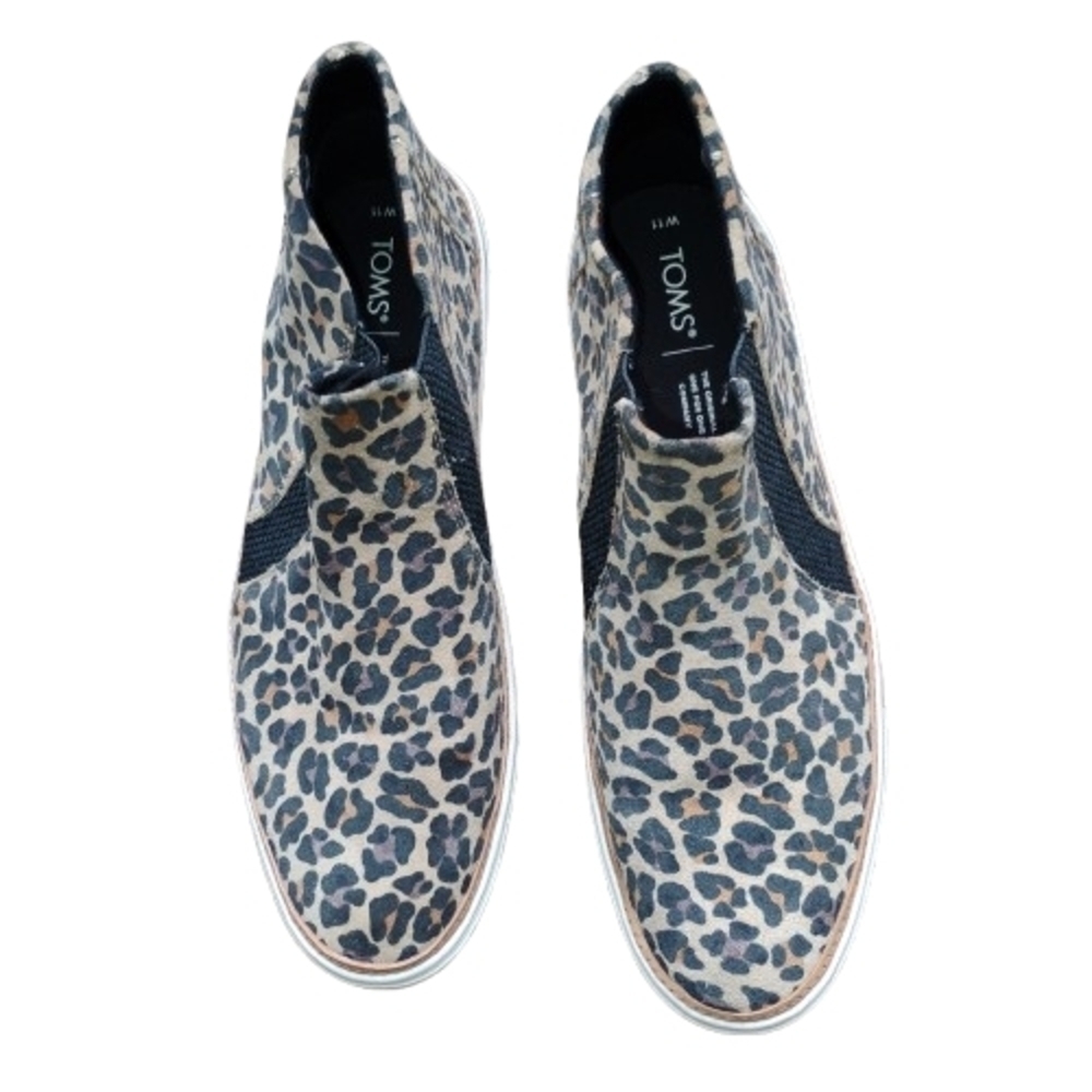 NEW Condition TOMS TRVL LITE Leopard Print High-Top Sneakers Sz 11W